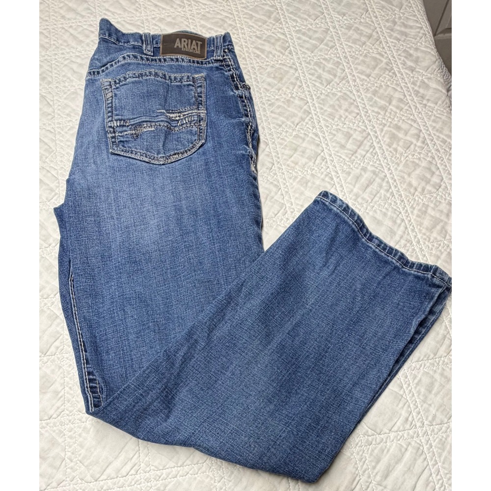 Ariat M4 Adkins Relaxed Boot Cut Jeans Mens 42x34 Medium Wash Denim
